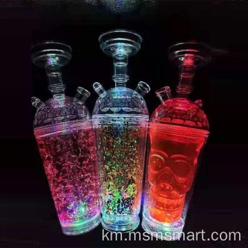 ពែង hookah ចល័ត shisha ជាមួយអំពូល LED